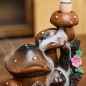 Resin Backflow Incense Burners, Mushroom House Incense Holders, Home Office Teahouse Zen Buddhist Supplies