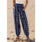 Navy Boho Tapered Cover-Up Pants