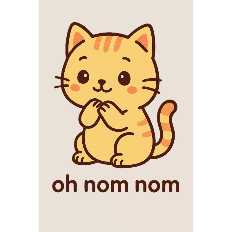 Waffy Oh nom nom sticker set