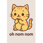 Waffy Oh nom nom sticker set