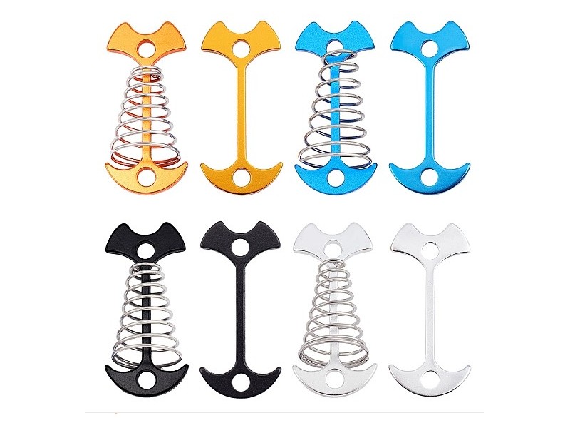 copie de ARRICRAFT 4Pcs 2 Size Plastic and Iron Outdoor Carabiners Hanger Buckle Hook, with Nylon Tape (027T3H)