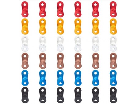 SUPERFINDINGS 36Pcs 6 Colors Aluminum Alloy Guyline Cord Adjuster