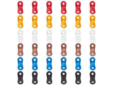 SUPERFINDINGS 36Pcs 6 Colors Aluminum Alloy Guyline Cord Adjuster