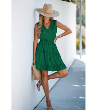 All American Green Mini Dress