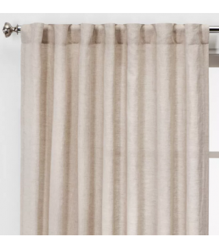 Light Filtering Linen Window Curtain 54''
