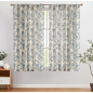 Farmhouse Linen Curtains for Bedroom Floral Patterned 63'' Farmhouse Linen Curtains for Bedroom Floral Patterned 63''