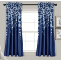 Blossoming Flowers Polyester Room Darkening Curtain 52" Blossoming Flowers Polyester Room Darkening Curtain 52"