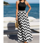 Coastal Motion Chevron Maxi Dress