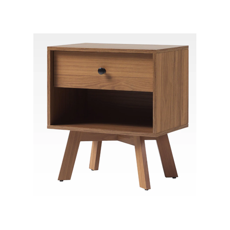 Modern Frame 1-Drawer Nightstand - Brown Modern Frame 1-Drawer Nightstand - Brown