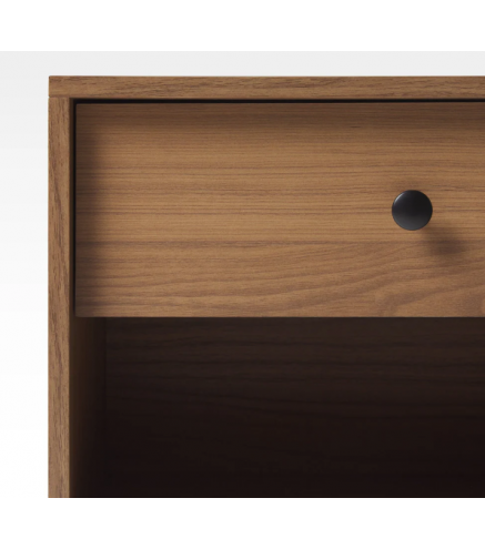 Modern Frame 1-Drawer Nightstand - Brown