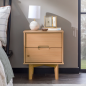 Modern Solid Wood Nightstand - Natural