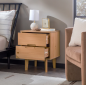 Modern Solid Wood Nightstand - Natural