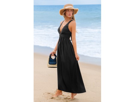 On the Edge Black Maxi Dress