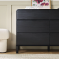 6-Drawer Contemporary Dresser with Curved Top 6-Drawer Contemporary Dresser with Curved Top