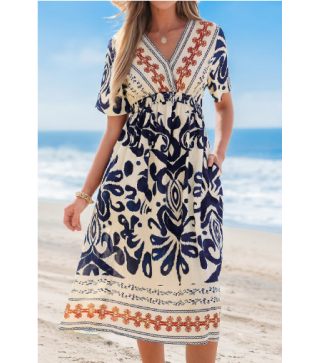 Bali Mood Ornate Midi Dress