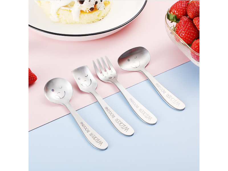 304 Stainless Steel Flatware, Cutlery, Smiling Face Fork/Spoon