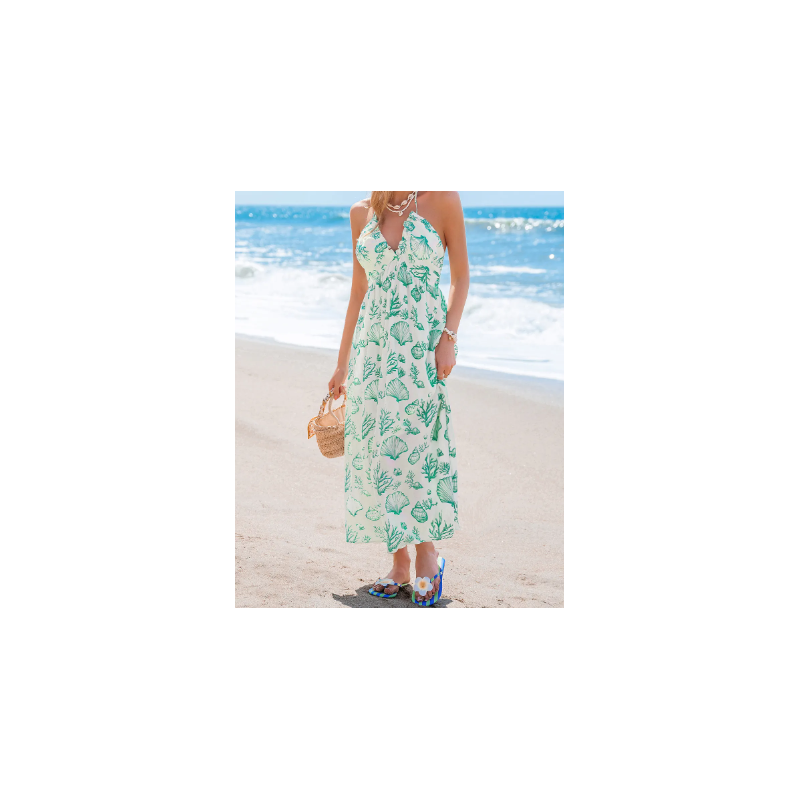 Starfish Beach Seashell Midi Dress