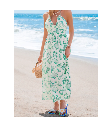 Starfish Beach Seashell Midi Dress