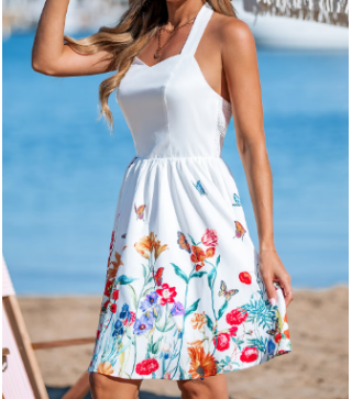 Spring Blooming Floral Mini Dress