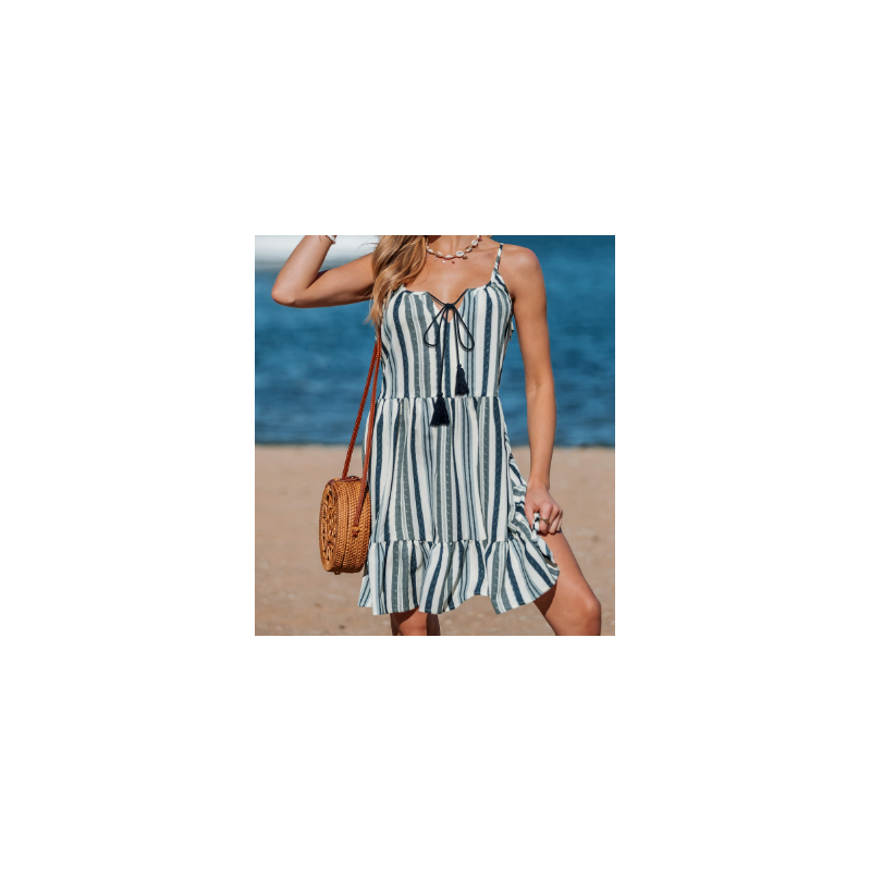 Classic Lines Striped Mini Dress