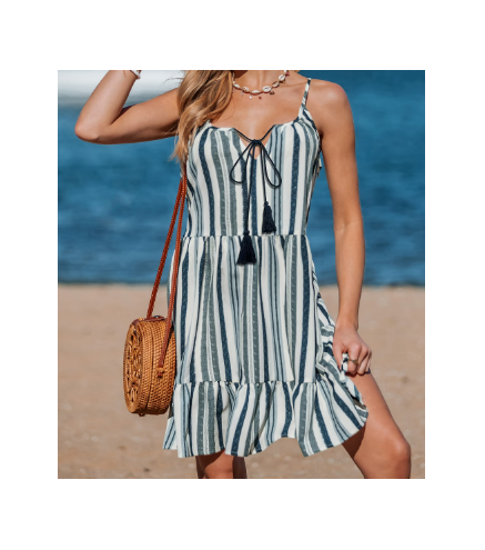 Classic Lines Striped Mini Dress