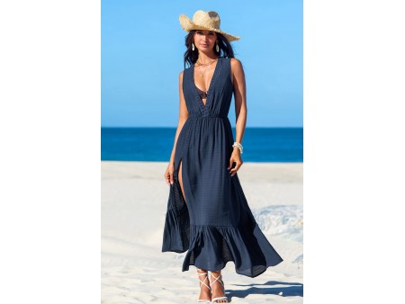 Nautical Night Deep Blue Cover-Up Dress