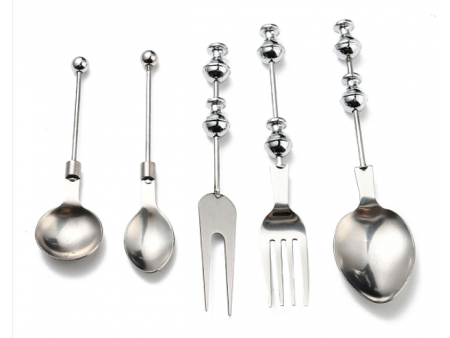 201 Stainless Steel Tableware, Beadable Flatware, with Alloy Findings