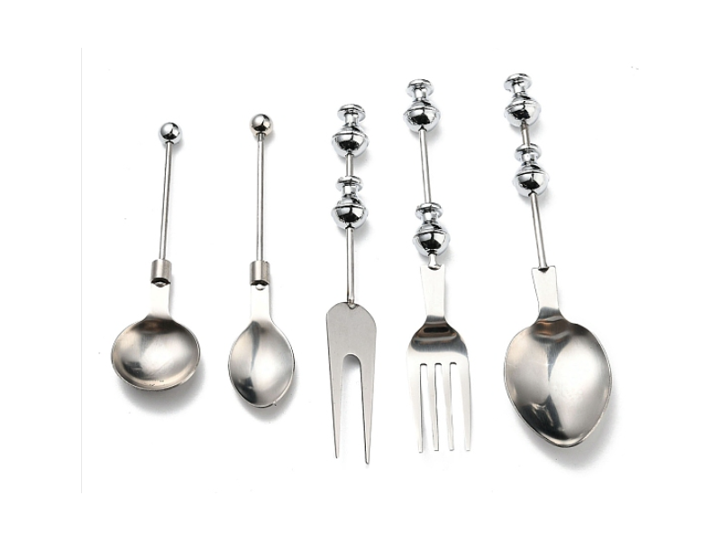 201 Stainless Steel Tableware, Beadable Flatware, with Alloy Findings