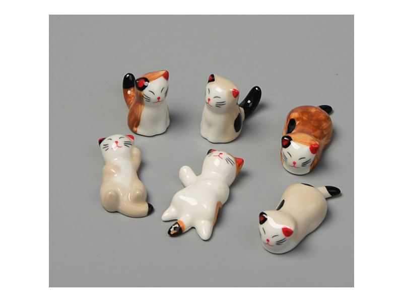 Porcelain Chopsticks Rests, Chopsticks Stands, Cat