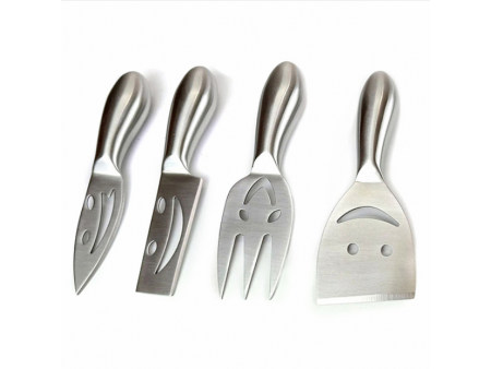 Stainless Steel Flatware, Cutlery, Smiling Face Cheese Butter Knife & Fork