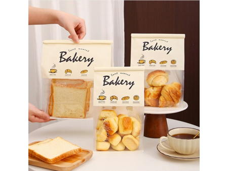 Kraft Paper Bread Packaging Bag, Cookie Bags, Iron Wire Seal Packaging Bag, Rectangle