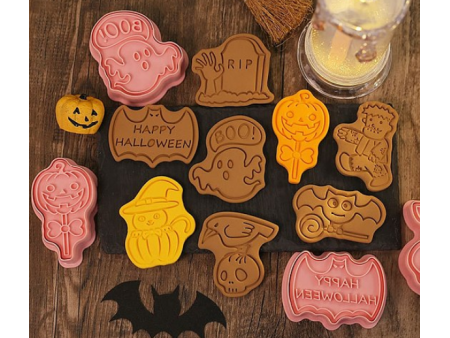 Halloween Plastic Cookie Candy Food Cutters Molds, for DIY