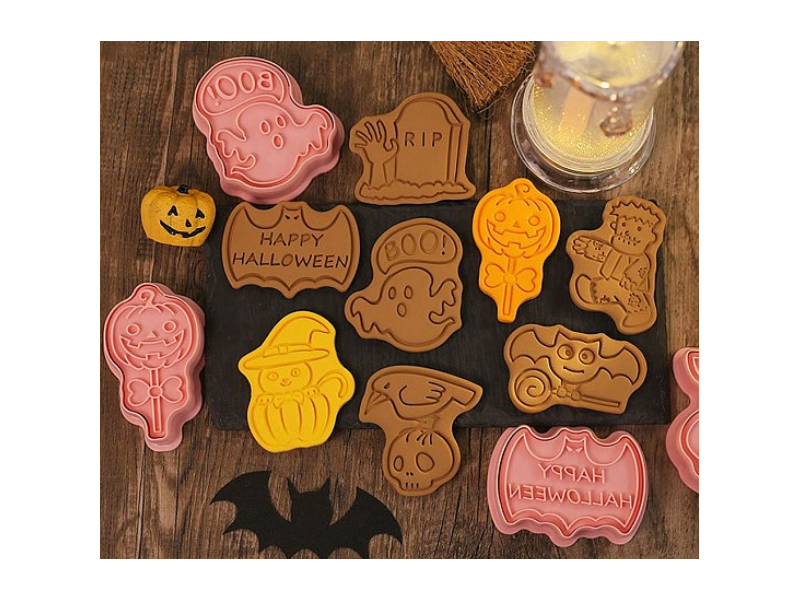 Halloween Plastic Cookie Candy Food Cutters Molds, for DIY