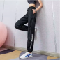 Female Pants Elastic Waist Joggers Sweatpants Black Letter with Pockets Jogging Sports Trousers for Women Fitness Clothes