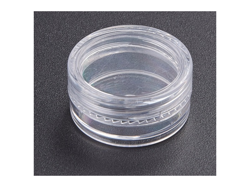 Transparent Plastic Empty Portable Facial Cream Jar, Refillable Cosmetic Containers, with Screw Lid