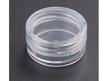 Transparent Plastic Empty Portable Facial Cream Jar, Refillable Cosmetic Containers, with Screw Lid