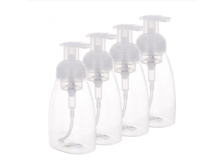 BENECREAT 250ml Clear Plastic Foaming Pump Soap Bottles