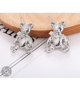 Bear Alloy Hair Barrettes Hairpin for Women Girls, Golden