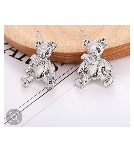 Bear Alloy Hair Barrettes Hairpin for Women Girls, Golden