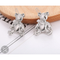 Bear Alloy Hair Barrettes Hairpin for Women Girls, Golden