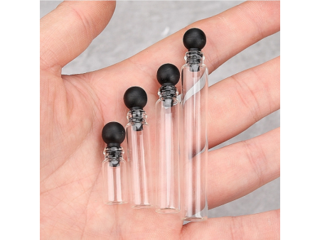 Glass Empty Perfume Sample Bottles, Essential Oil Test Tube Bottle for Aromatherapy, Fragrance and Liquid, with Plug