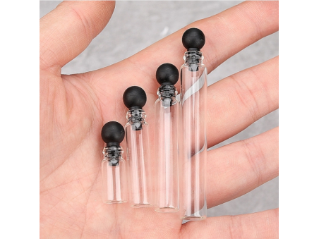 Glass Empty Perfume Sample Bottles, Essential Oil Test Tube Bottle for Aromatherapy, Fragrance and Liquid, with Plug