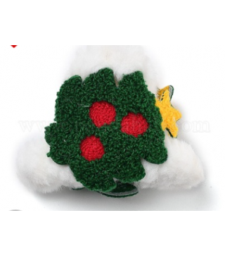 Christmas Theme Plastic Claw Hair Clips, with Cloth Doll Cover, for Woman Girls Thick Hair