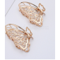 Alloy Claw Hair Clips, Butterfly, Light Gold