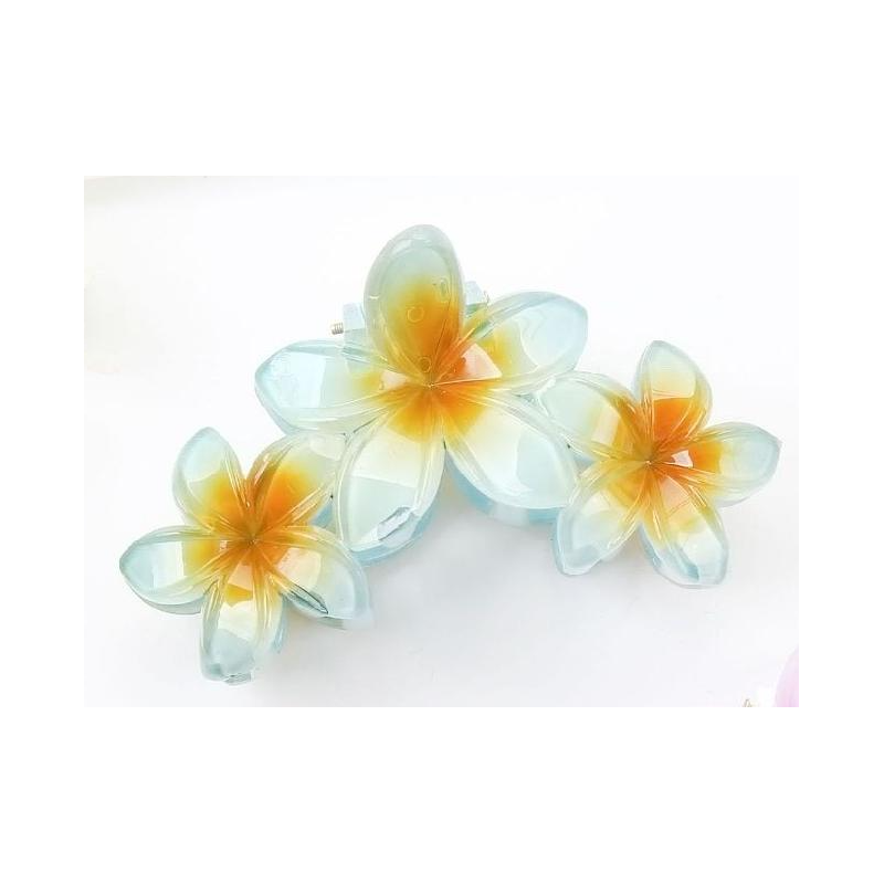 Flower Plastic Claw Hair Clips, Hair Accessories for Women & Girls, Yellow