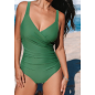 Green Ruched Long Control One-Piece