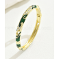 Fashionable Casual Retro Alloy Rhinestone Bangles with Enamel for Women