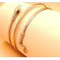 Alloy Upper Arm Open Cuff Bangles for Women, Snake, Golden, Inner Diameter