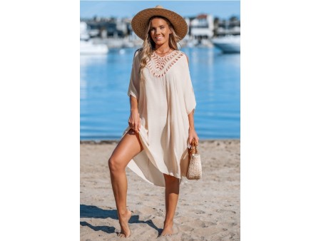 Beachside Glow Beige Cover-Up Dress