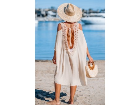 Beachside Glow Beige Cover-Up Dress